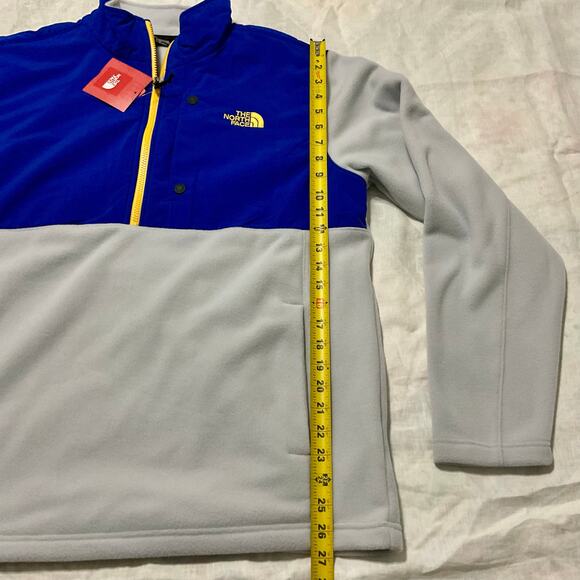 Men’s XL  The North Face Sun Rise 1/4 Zip Pullover Heather light  Gray blue new - Picture 3 of 7